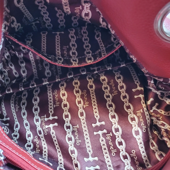 Vintage Tignanello red leather shoulder bag‎ - Picture 5 of 7